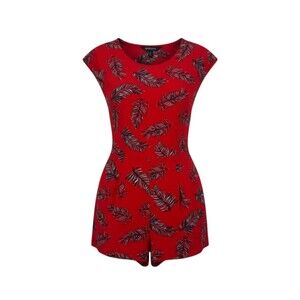 Hayden Red Tropical Cut-Out Romper